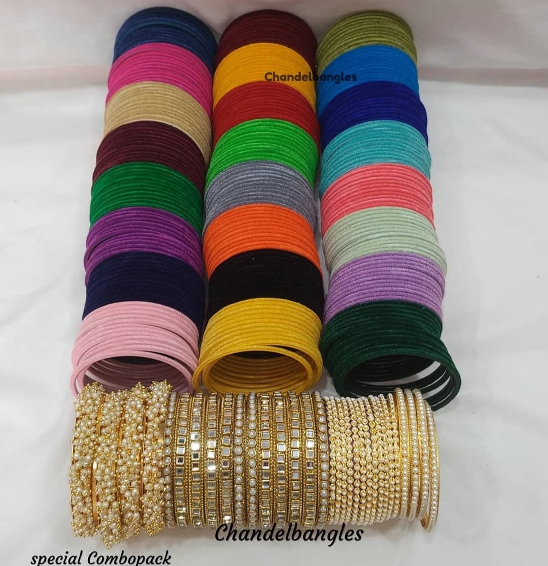 Velvet bangles combopack