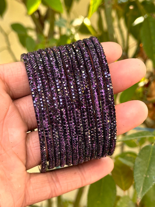 Stone Glass Bangles