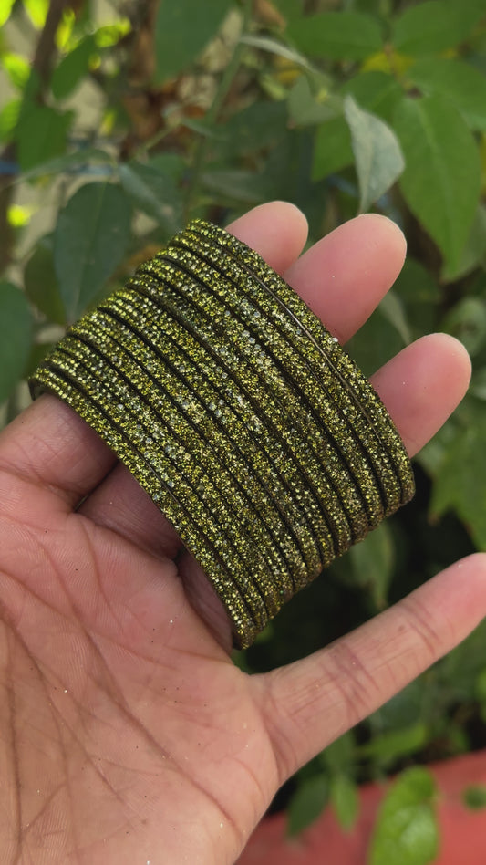 Stone Glass Bangles
