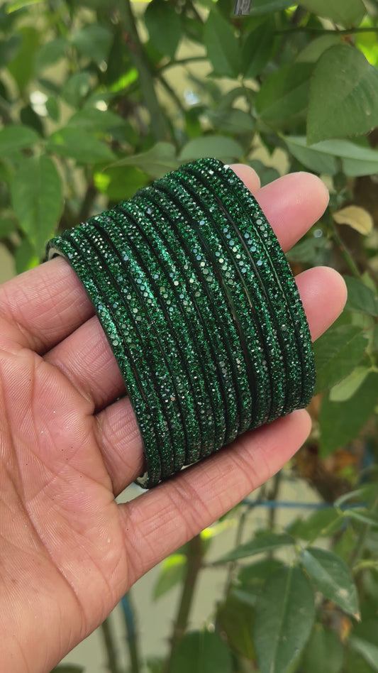 Stone Glass Bangles