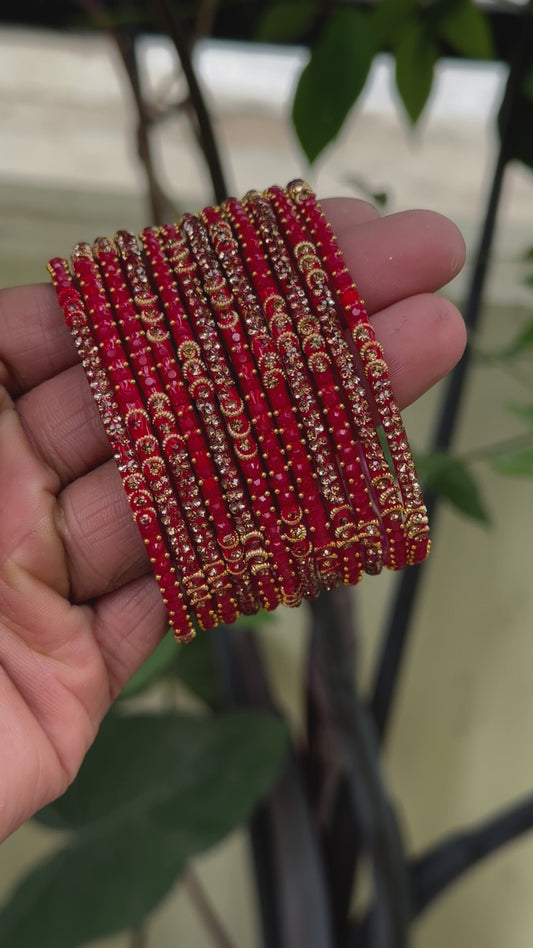 Stone Glass Bangles