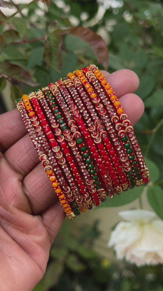 Stone Glass Bangles