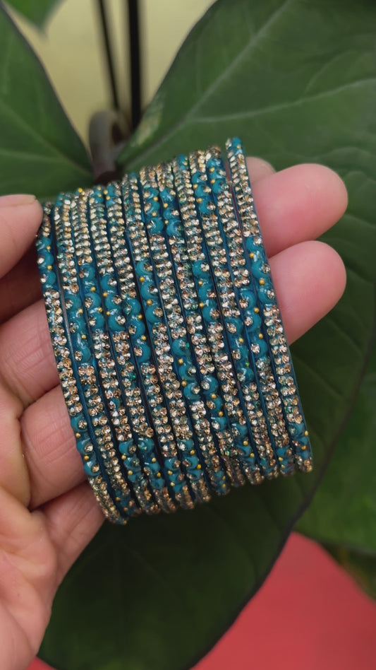 Stone Glass Bangles