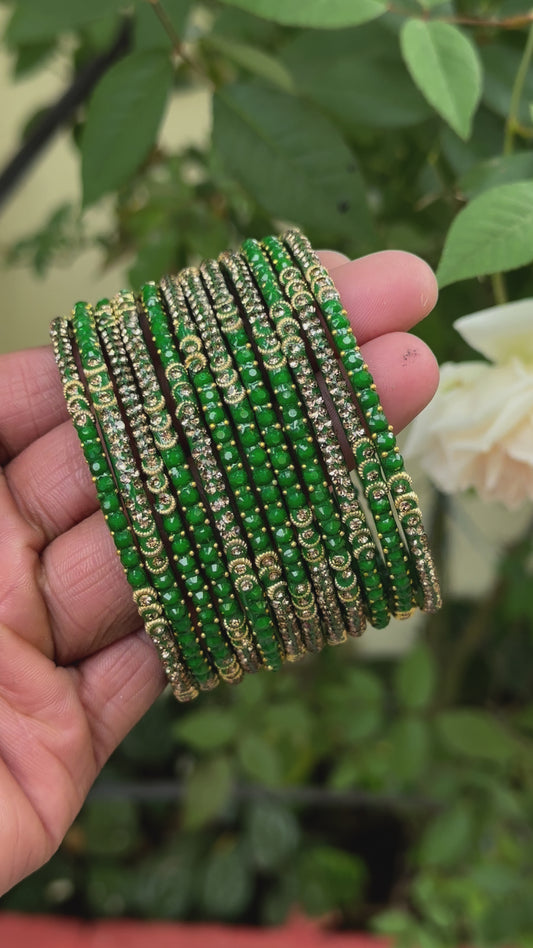 Stone Glass Bangles