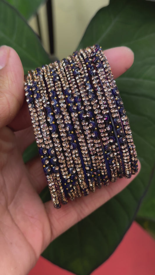Stone Glass Bangles