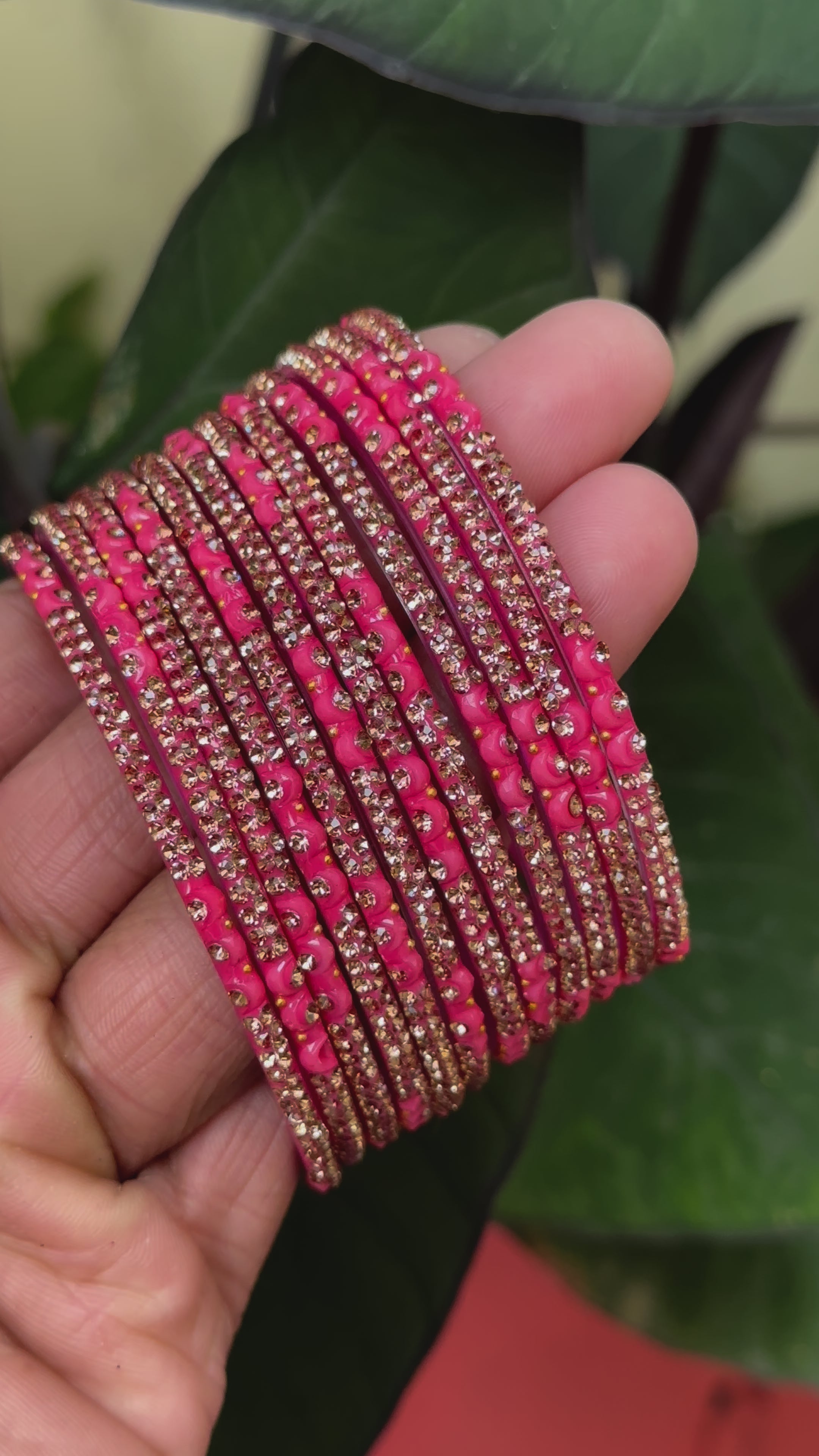 Stone Glass Bangles – Chandel Bangles