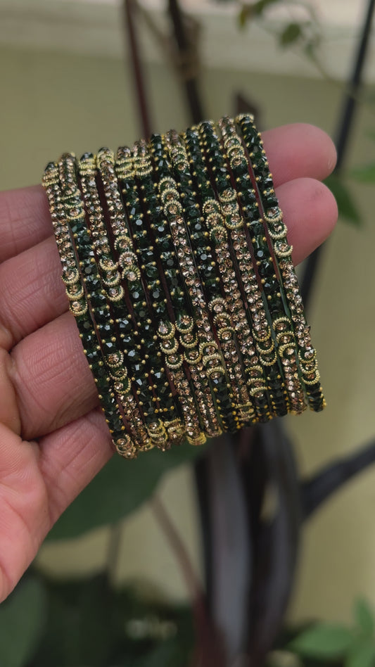 Stone Glass Bangles