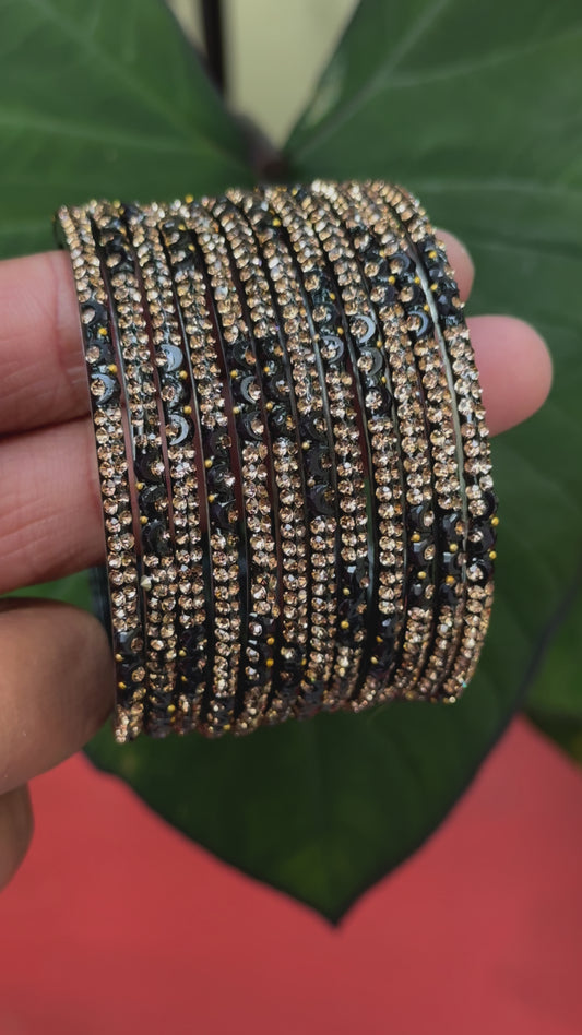 Stone Glass Bangles