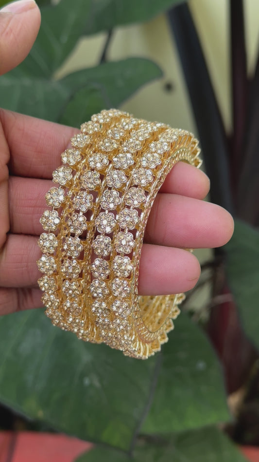 A-Metal Stone Bangles