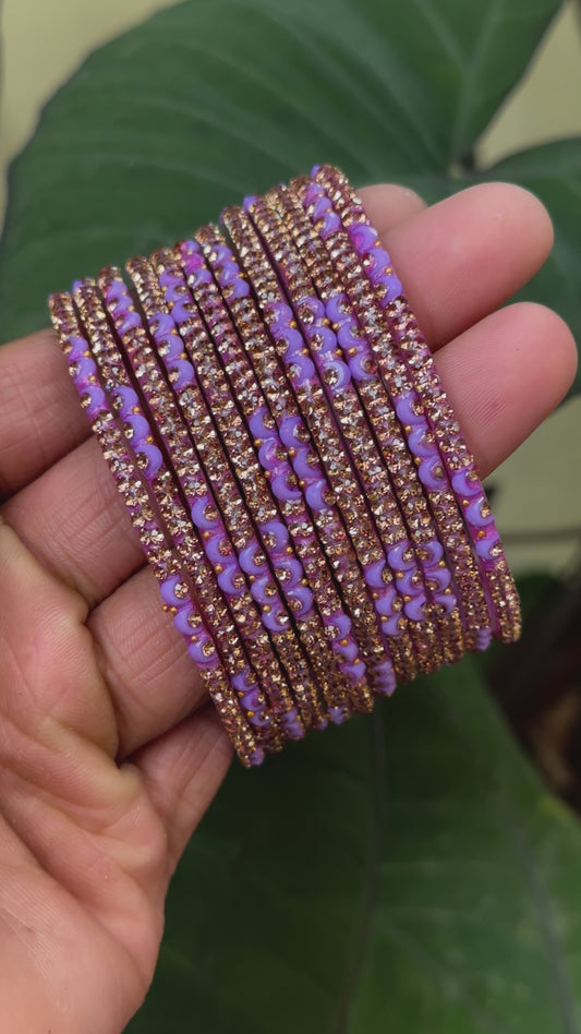 Stone Glass Bangles