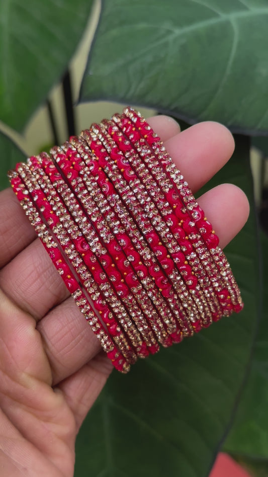Stone Glass Bangles