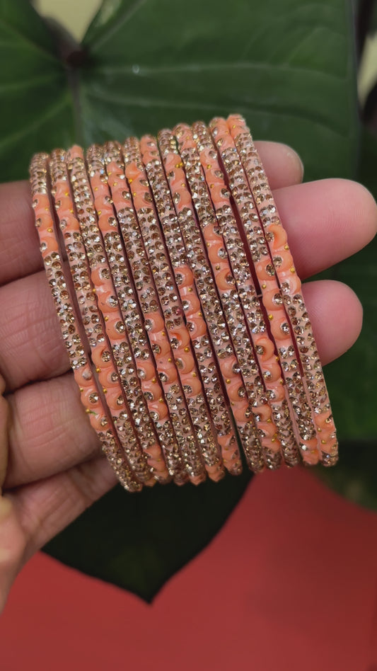 Stone Glass Bangles