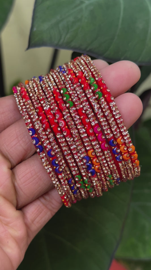 Stone Glass Bangles