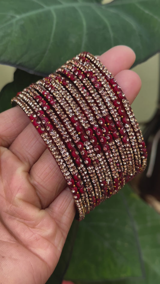 Stone Glass Bangles