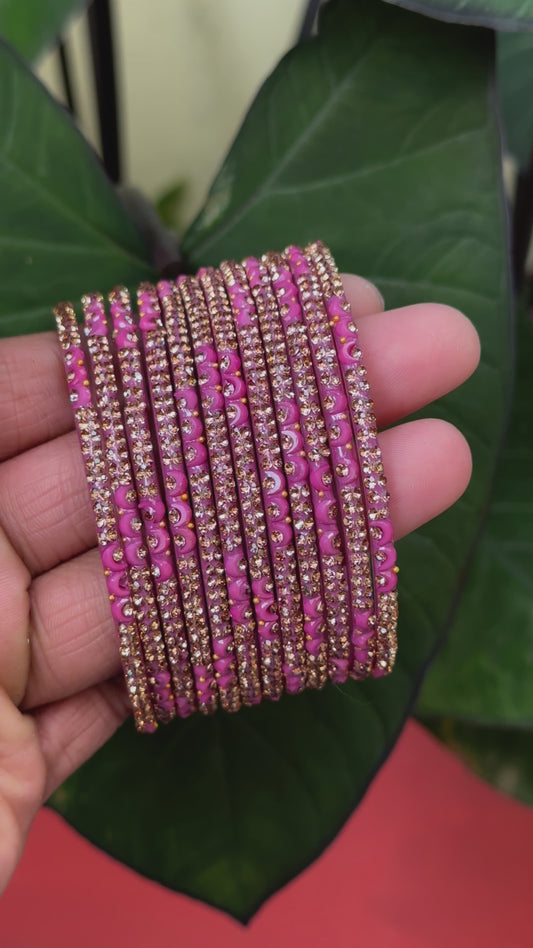 Stone Glass Bangles