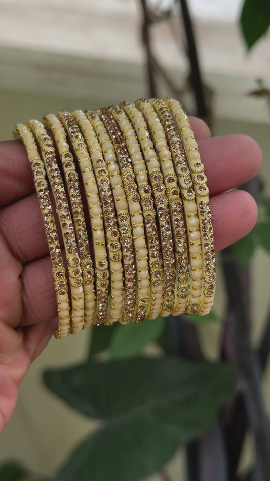 Stone Glass bangles
