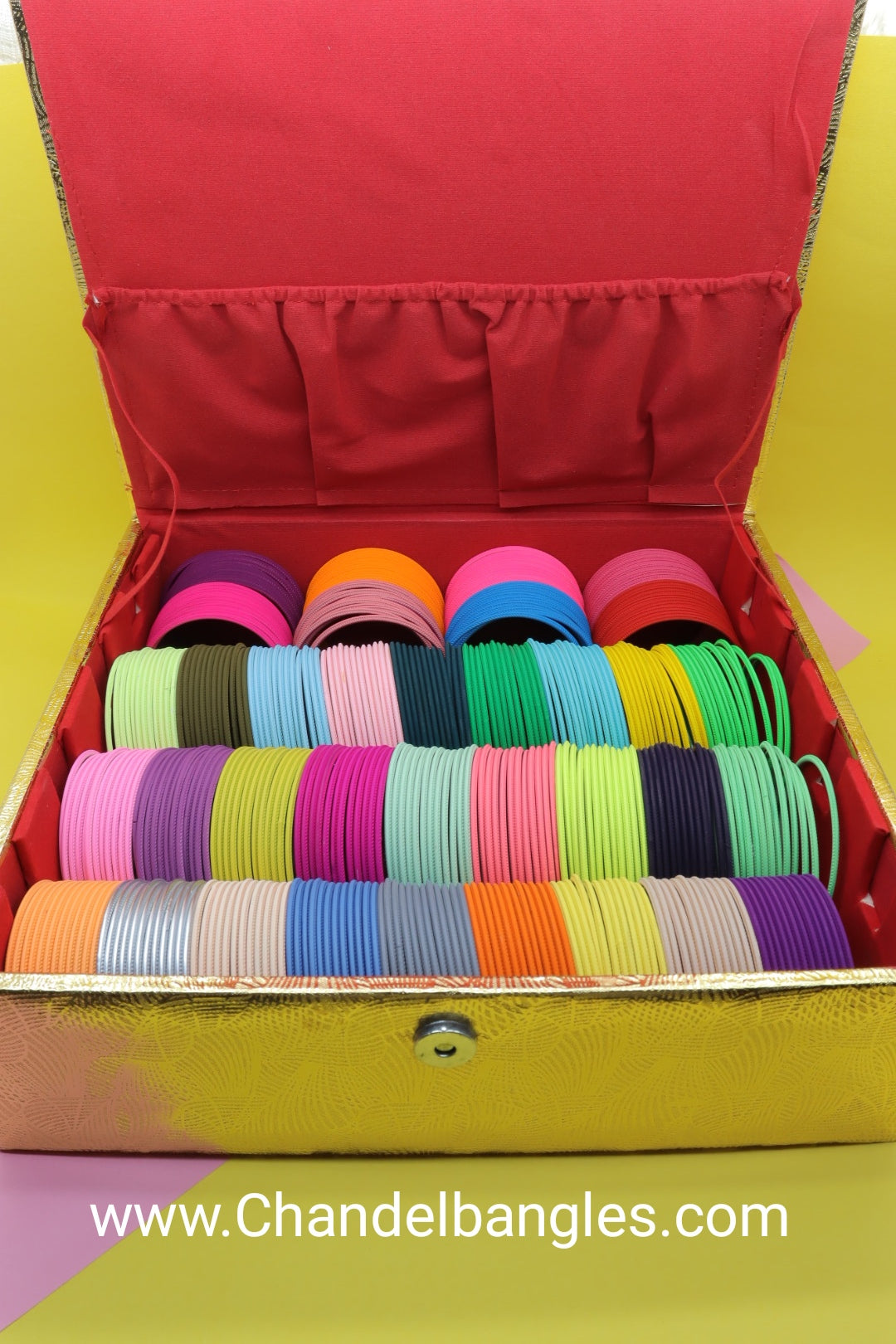 Matte Finish Metal Bangles Combopack With Bangles box