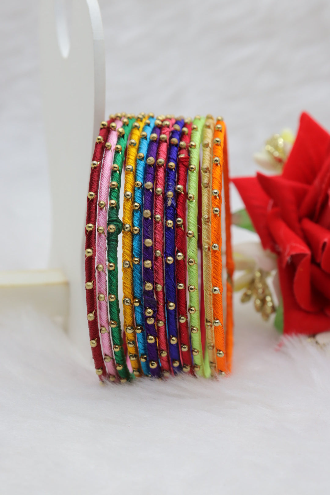 Thread Metal Bangles
